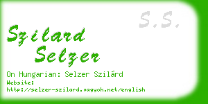 szilard selzer business card